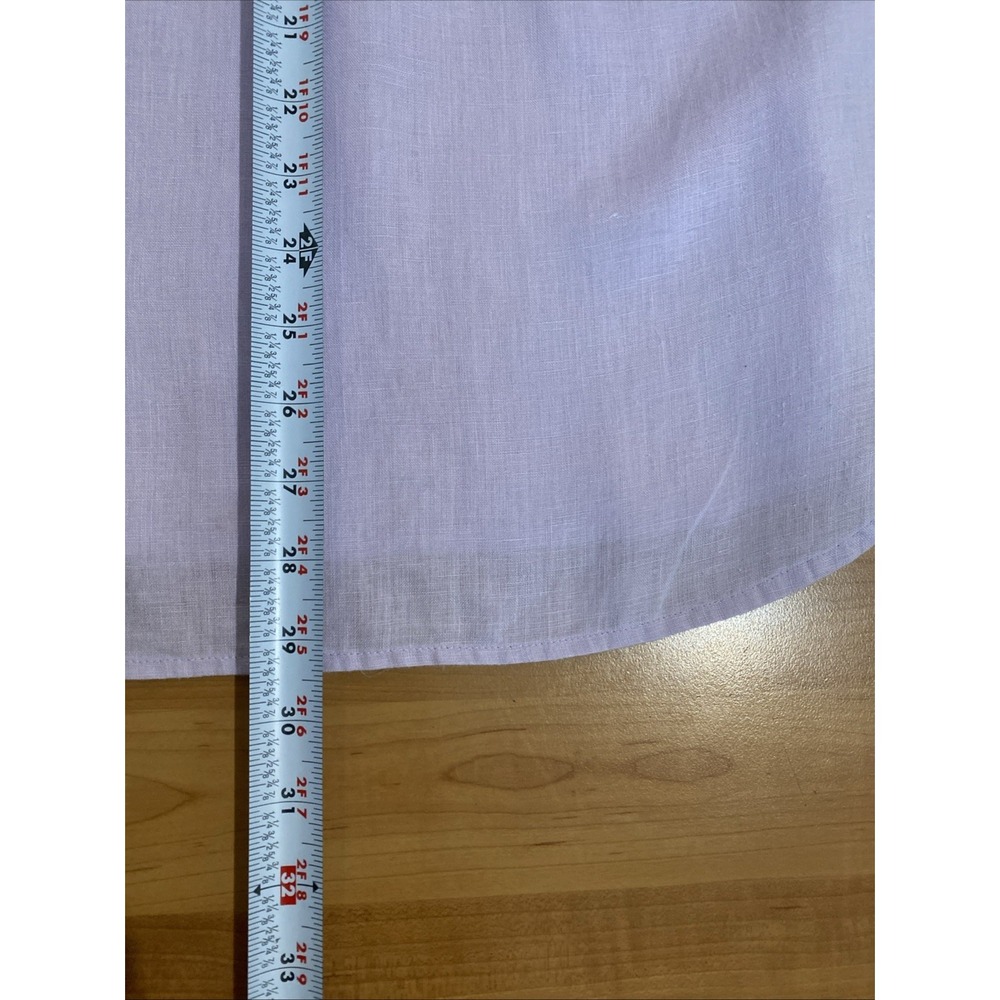J.Jill Love Linen Women's 2X Lilac 100% Linen Button‎ Front Shirt Relaxed Fit - Picture 10 of 11